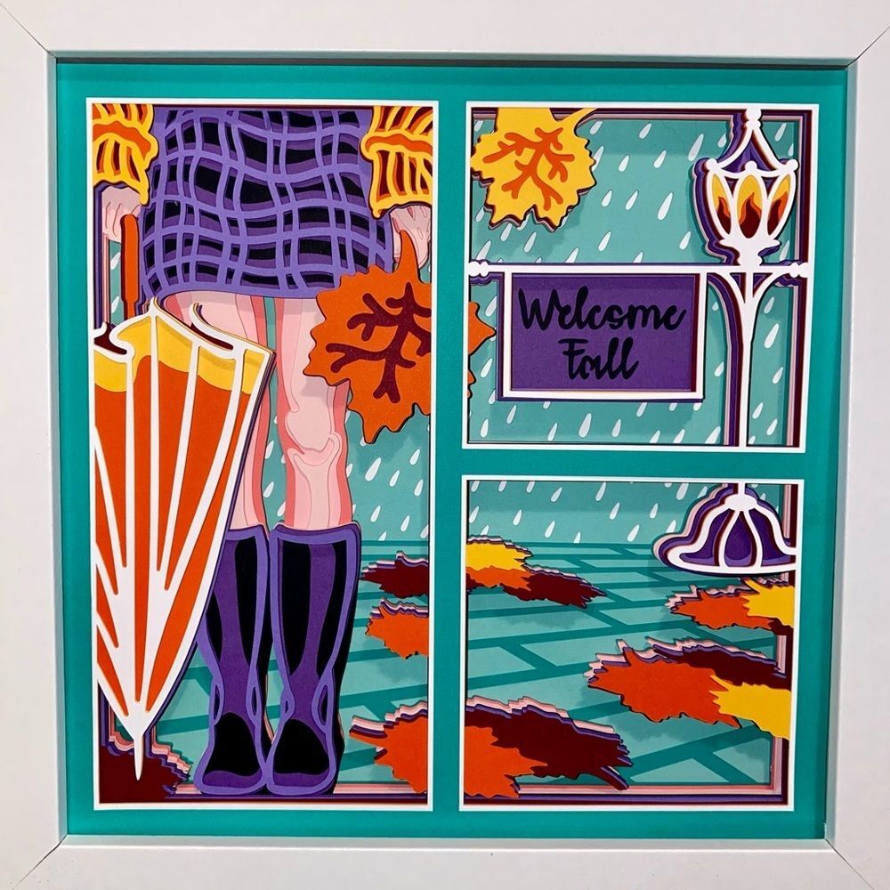 3D Welcome Fall Shadowbox - Picture 7 of 8